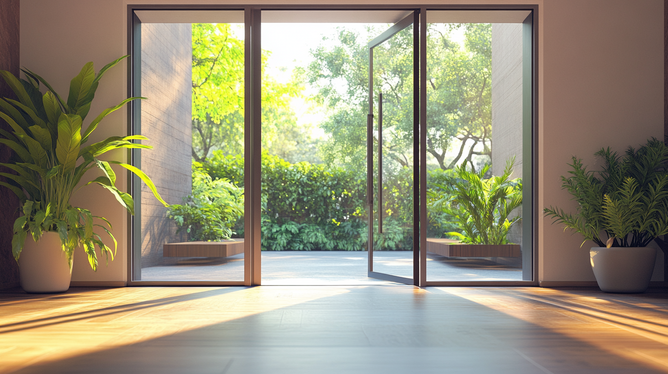 Portas e janelas de vidro